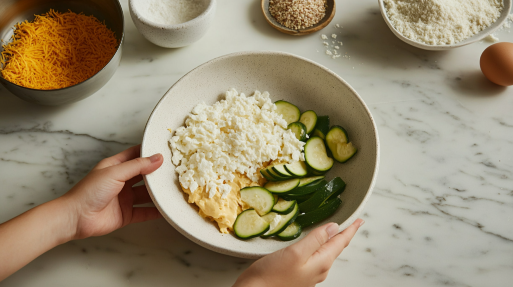 Fresh ingredients for making crispy no carb chips.