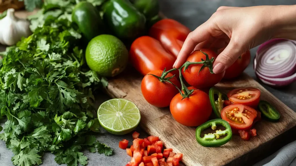 Fresh ingredients for making homemade chips and salsa.