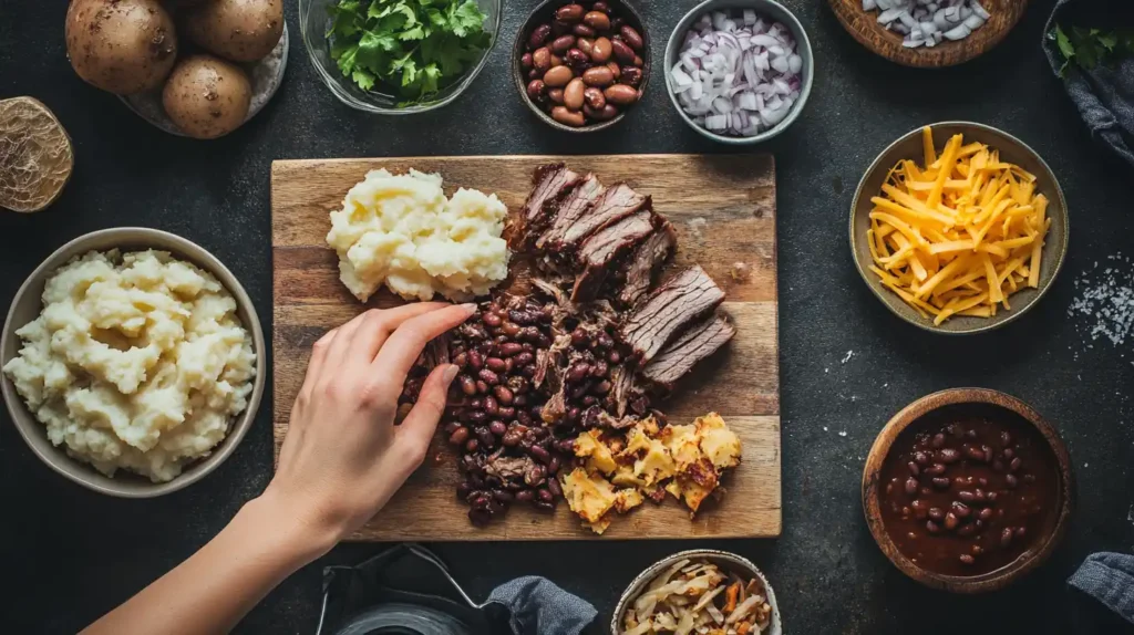 Fresh ingredients for making a Kinder’s Texas Bowl.